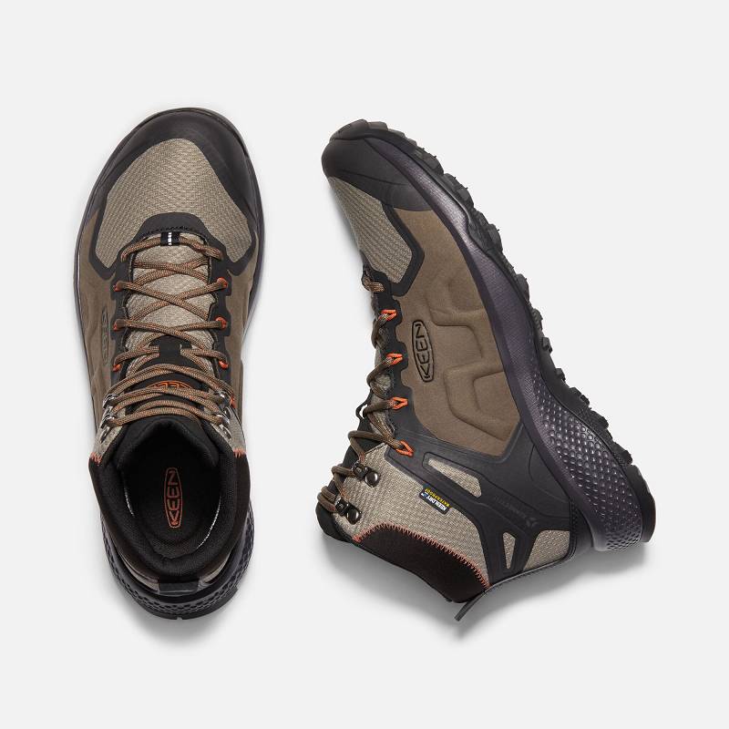 Keen Explore Waterproof Wanderstiefel Herren DE-37562 Canteen/Brindle - Keen Herrenschuhe Braun